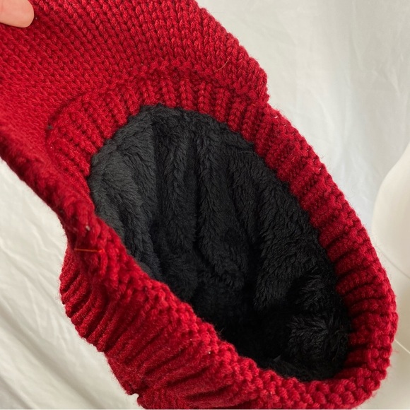 Knitted Wool Beanie Hat w/ Fleece Lining - Picture 6 of 8